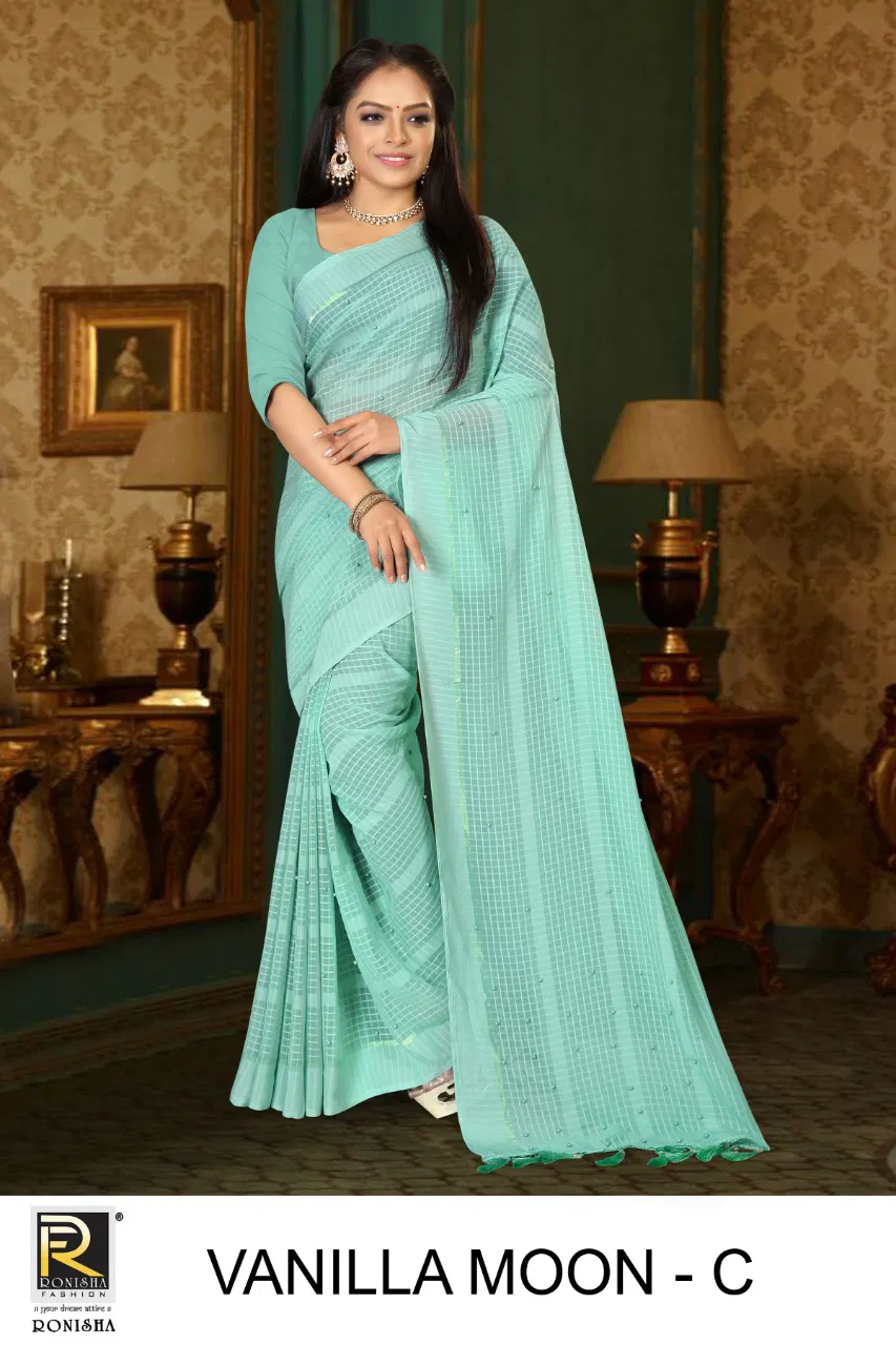 Ronisha Vanilla Moon New Exclusive Wear Georgette Latest Saree Collection